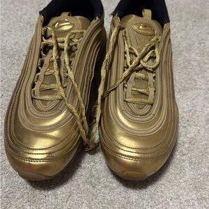 Gold Air max 97s size 11